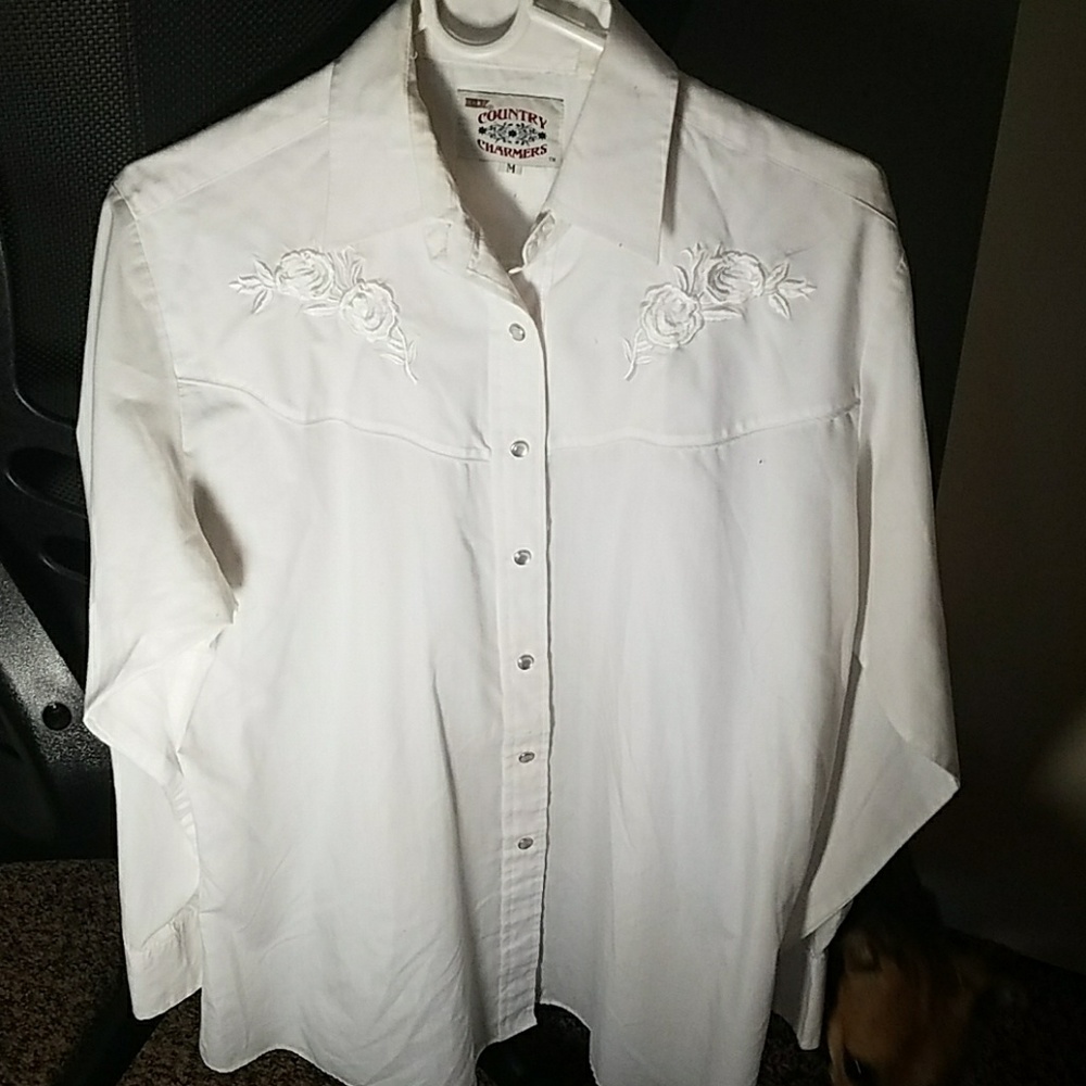 White Long Sleeve Button Up